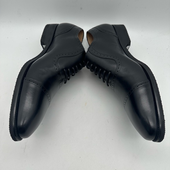 DAPPER SHOES CO. Handcrafted Men's Black Cap Toe Brogue Genuine Leather Size 9 - Picture 7 of 9